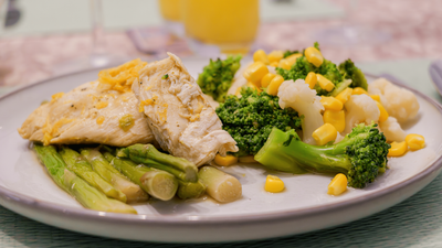 Pollo a la naranja con vegetales (450 g)
